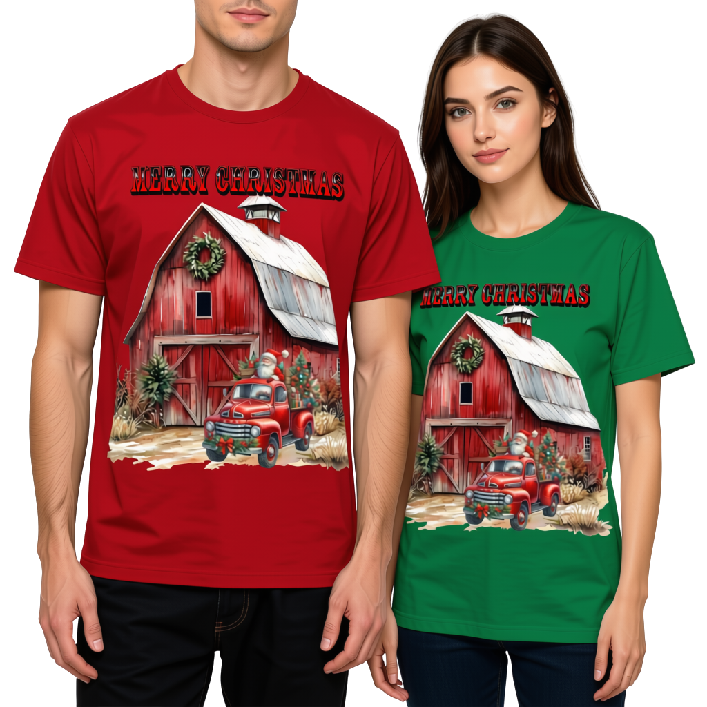 Christmas Barn short sleeve tee