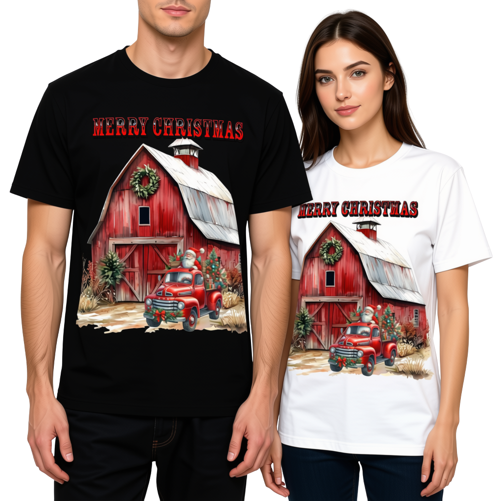 Christmas Barn short sleeve tee