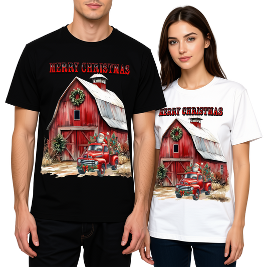 Christmas Barn short sleeve tee