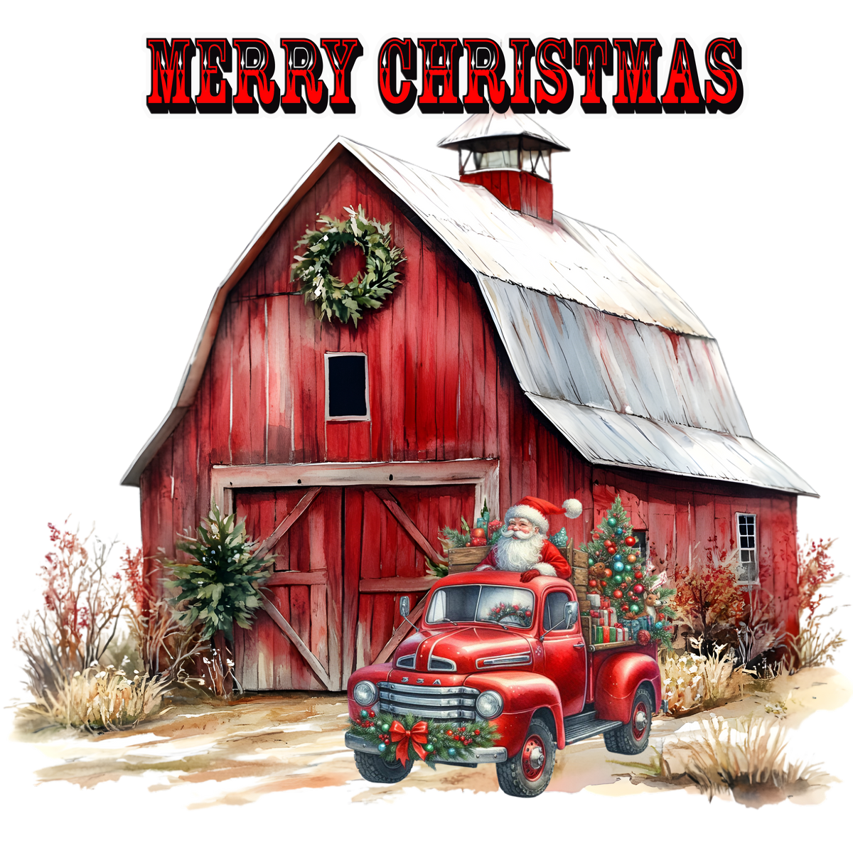 Christmas Barn short sleeve tee